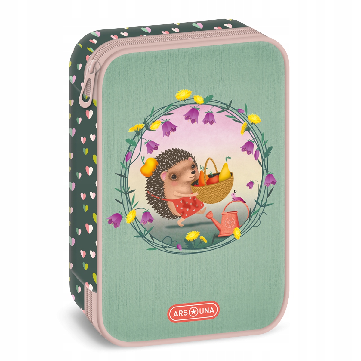 APPLE PIE Hedgehog Jeż jeżyk piórnik 4 ścianki duży pojemny wyjątkowy