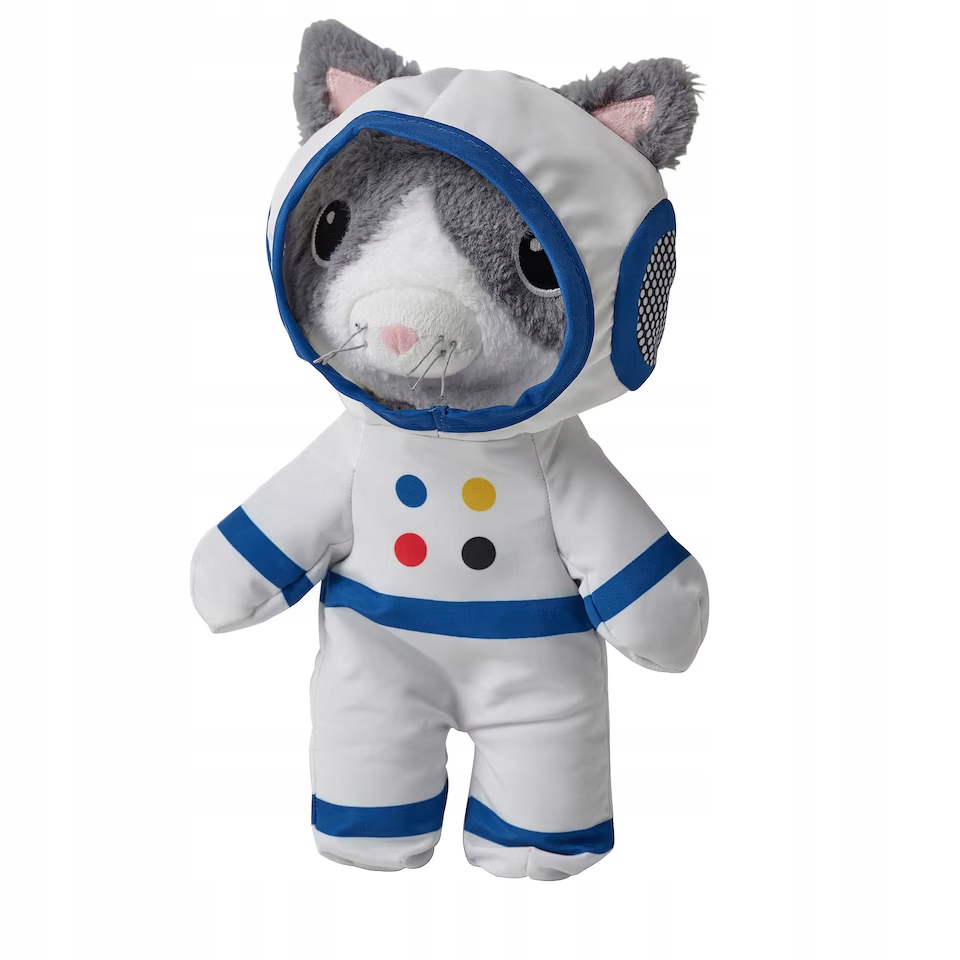 IKEA AFTONSPARV pluszowy kotek maskotka ASTRONAUTA kot