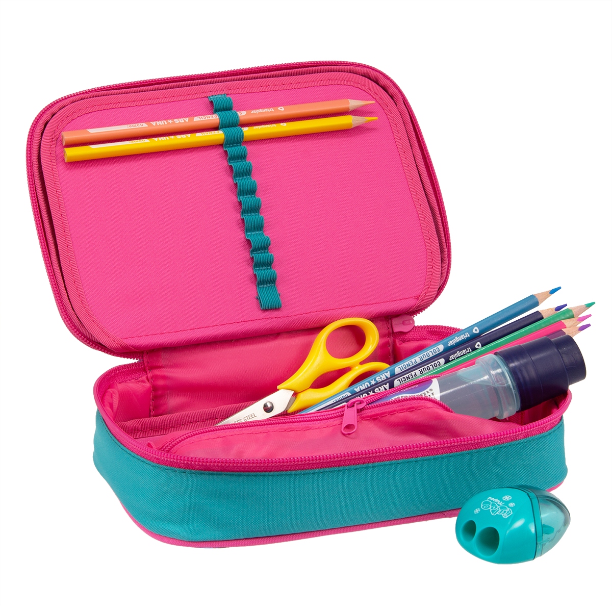 JUNGLE duży pojemny piórnik 4 ścianki 0629