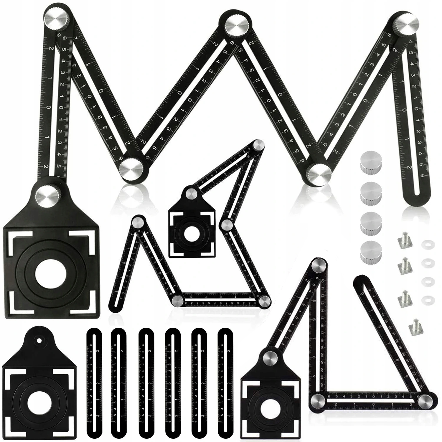 PRZYMIAR ZNACZNIK SZABLON WZORNIK OTWORÓW PŁYTEK PANELI MIARA DO KSZTAŁTÓW