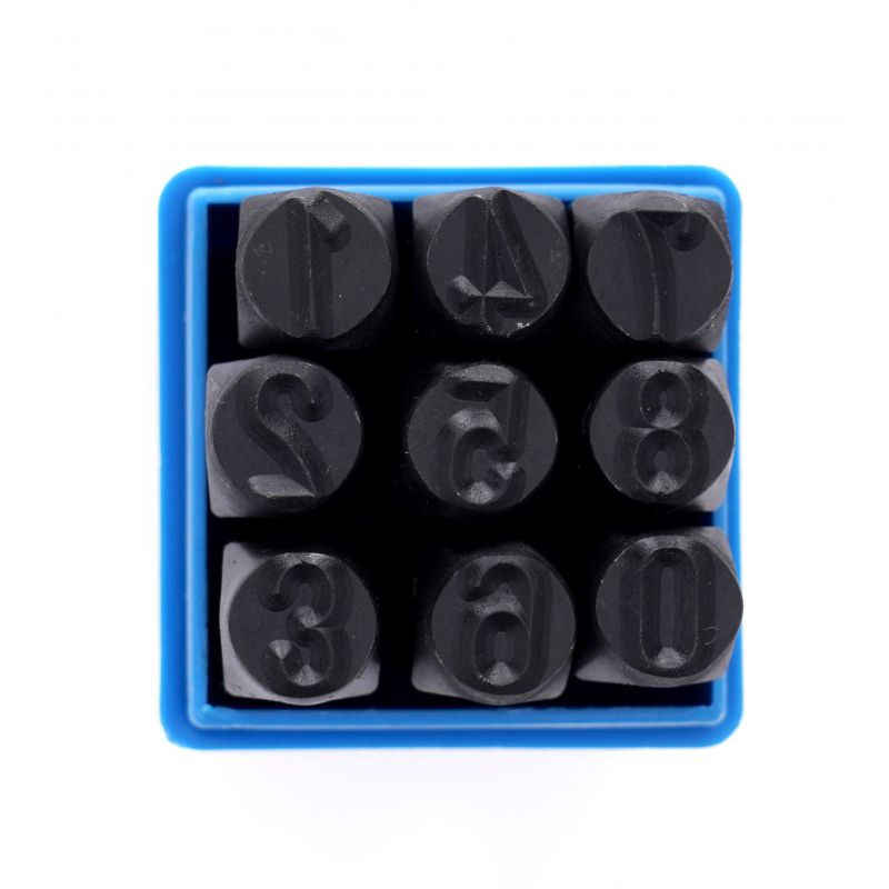 NUMERATOR NUMERATORY ZNACZNIKI LITERY + CYFRY 8MM STEMPLE DO NABIJANIA STAL