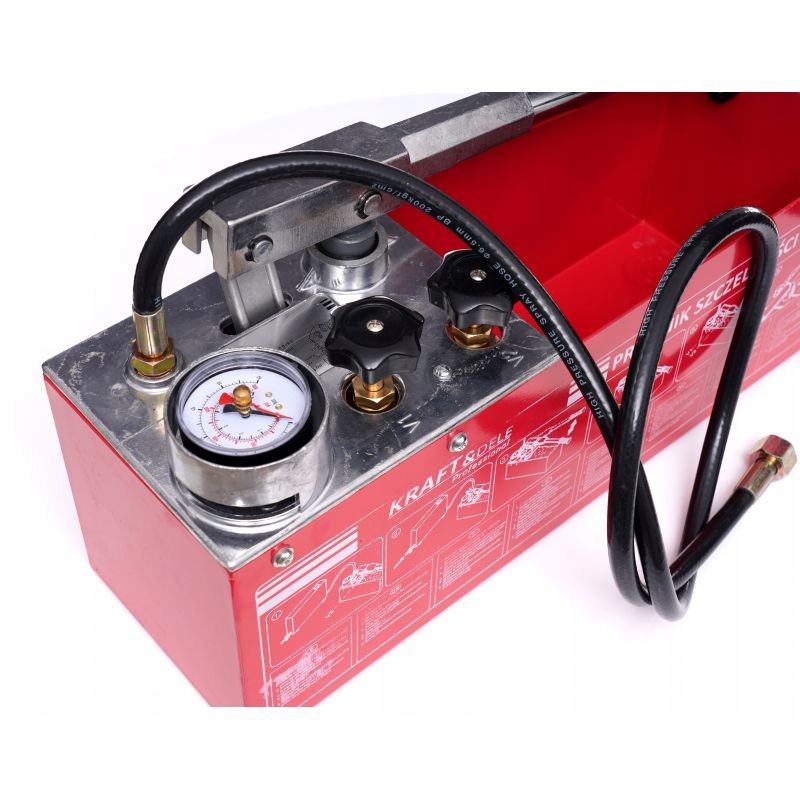 POMPA KONTROLNA DO PRÓB CIŚNIENIOWYCH SZCZELNOŚCI 0-50KG 45ML 12L TESTER