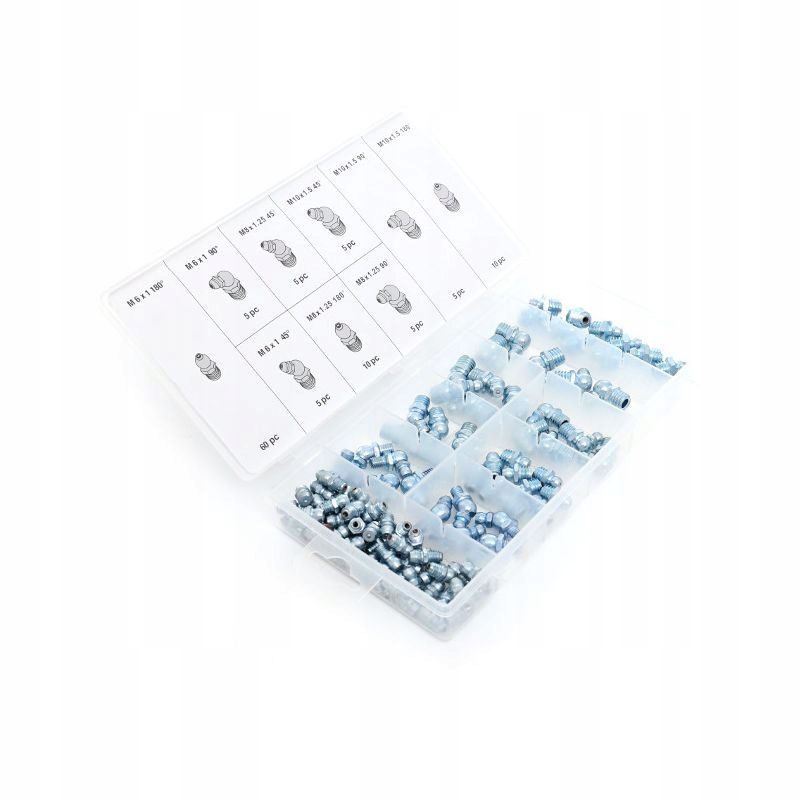 ZESTAW KALAMITEK SMAROWNICZEK M6 M8 M10 110szt MIX ZŁĄCZKI DO SMAROWANIA
