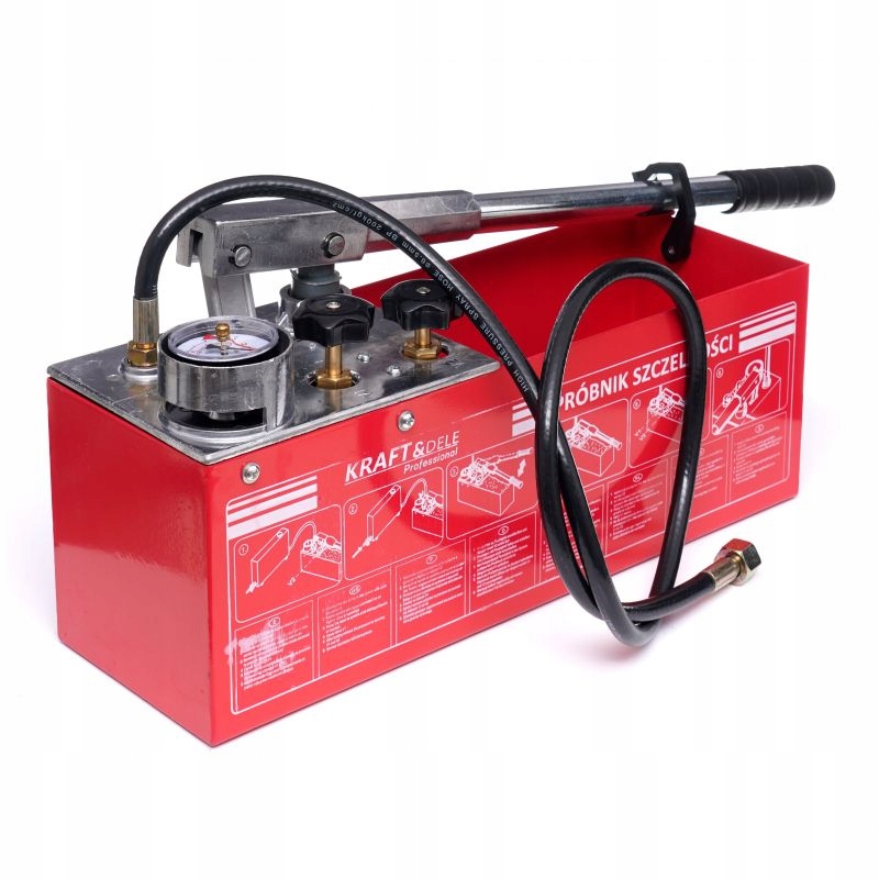 POMPA KONTROLNA DO PRÓB CIŚNIENIOWYCH SZCZELNOŚCI 0-50KG 45ML 12L TESTER