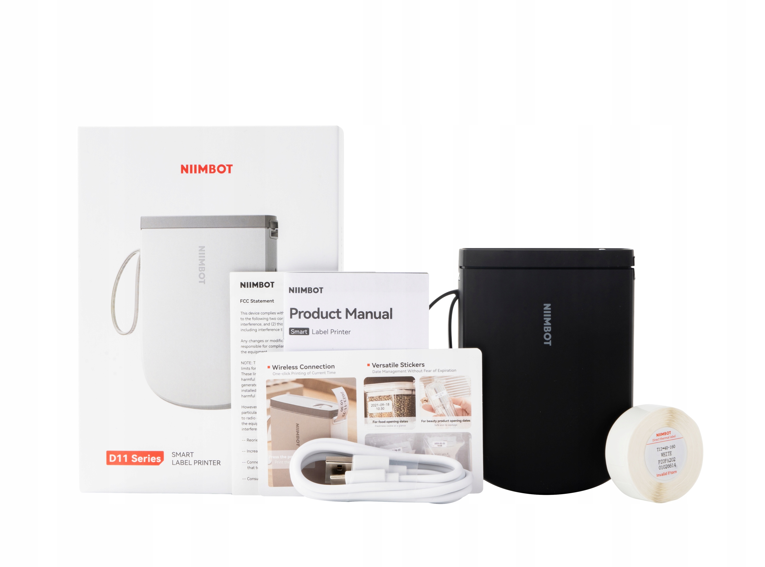 NIIMBOT D11H BEZPRZEWODOWA Drukarka TERMICZNA ETYKIETY NAKLEJKI 300DPI NOWA