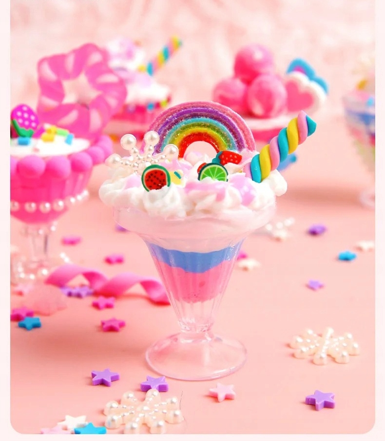 Zabawka 6 lat+ KOLOROWE DESERY LODY POSYPKI Zrób to Sam SENSORYCZNA XL