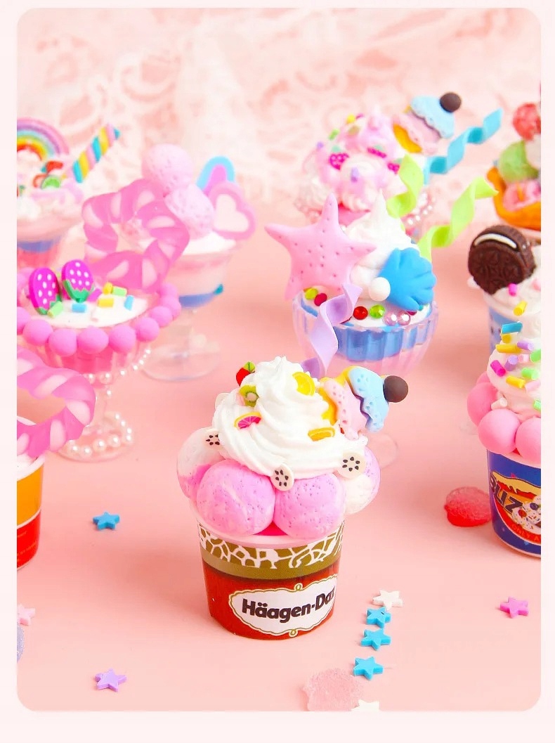 Zabawka 6 lat+ KOLOROWE DESERY LODY POSYPKI Zrób to Sam SENSORYCZNA XL