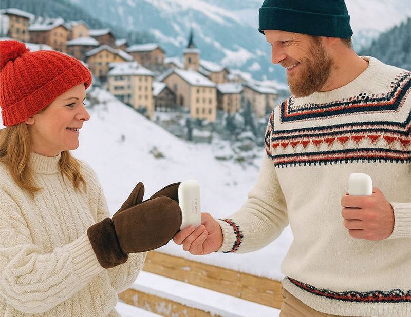 Elektryczne OGRZEWACZE DO RĄK x2 3000mAh 20h PODWÓJNE USB 3 POZIOMY RÓŻOWE