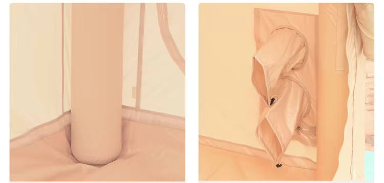 DUŻY NAMIOT KEMPINGOWY POMPOWANY 5 OSOBOWY DMUCHANY POMPKA 8m2 320x250cm