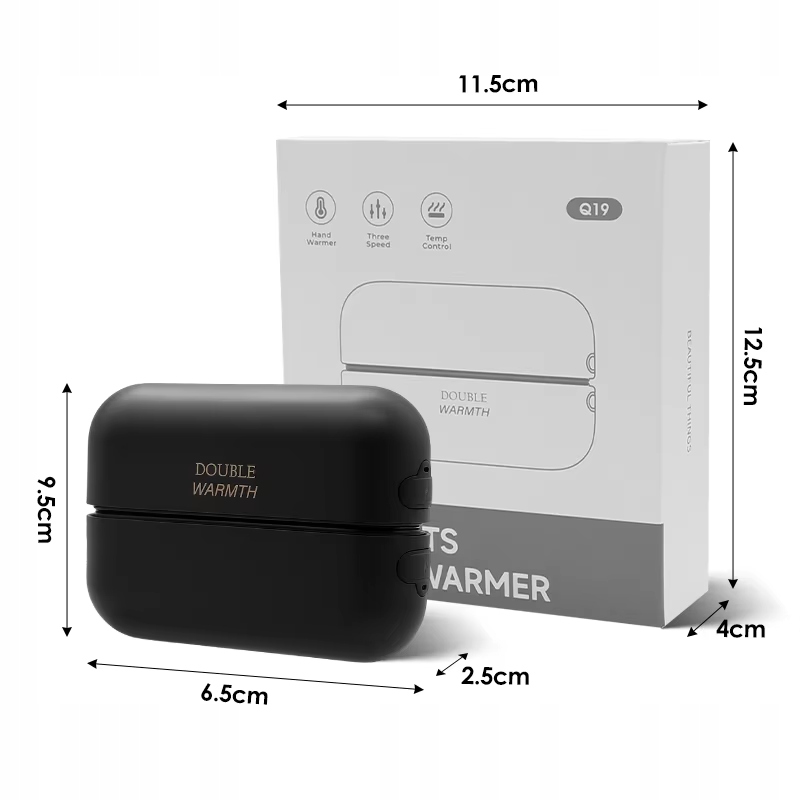 Elektryczne OGRZEWACZE DO RĄK x2 3000mAh 20h PODWÓJNE USB 3 POZIOMY MIĘTOWE