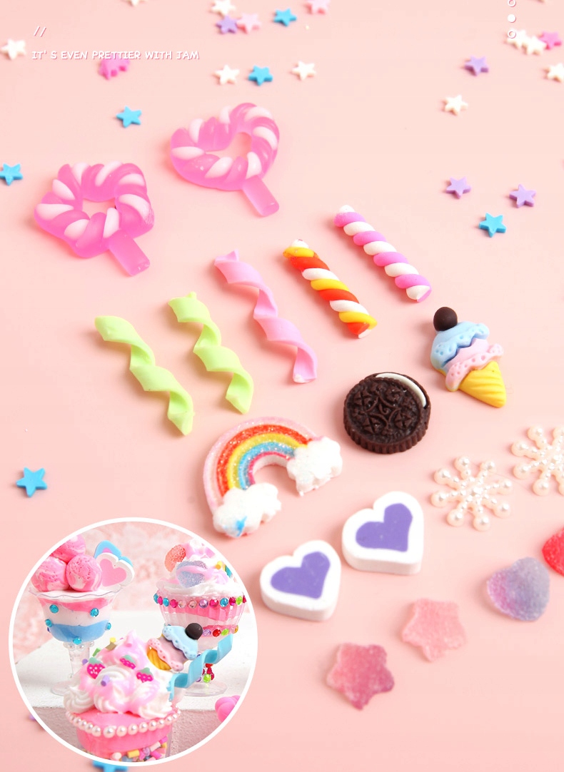 Zabawka 6 lat+ KOLOROWE DESERY LODY POSYPKI Zrób to Sam SENSORYCZNA XL