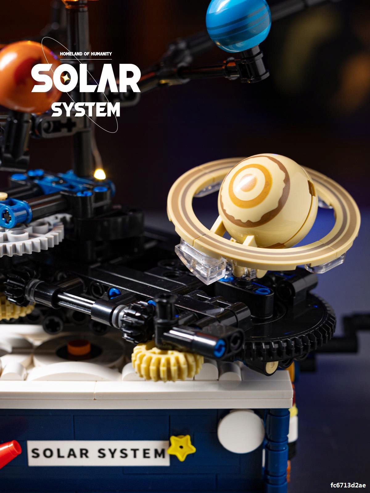 Klocki KONSTRUKCYJNE Ruchomy UKŁAD SŁONECZNY ZIEMIA SŁOŃCE KOSMOS LED