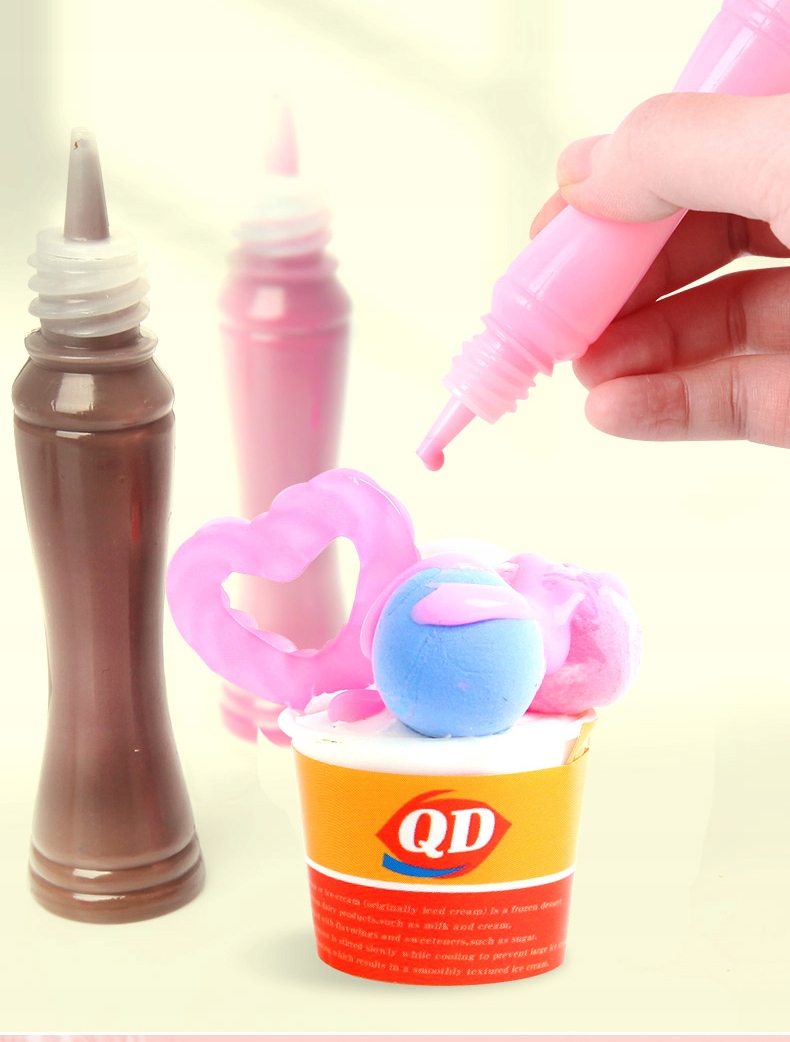 Zabawka 6 lat+ KOLOROWE DESERY LODY POSYPKI Zrób to Sam SENSORYCZNA XL