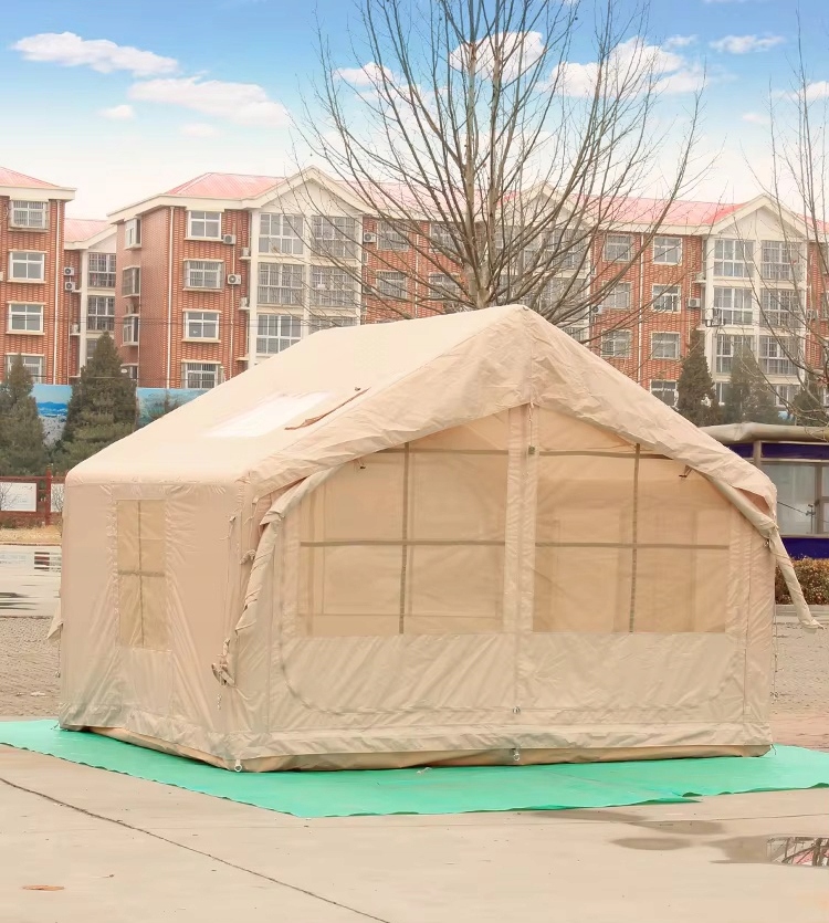 DUŻY NAMIOT KEMPINGOWY POMPOWANY 5 OSOBOWY DMUCHANY POMPKA 8m2 320x250cm