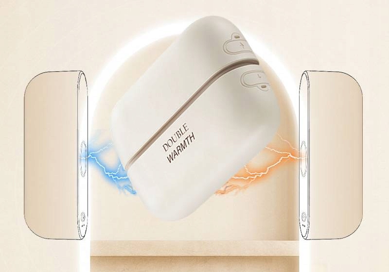 Elektryczne OGRZEWACZE DO RĄK x2 3000mAh 20h PODWÓJNE USB 3 POZIOMY MIĘTOWE