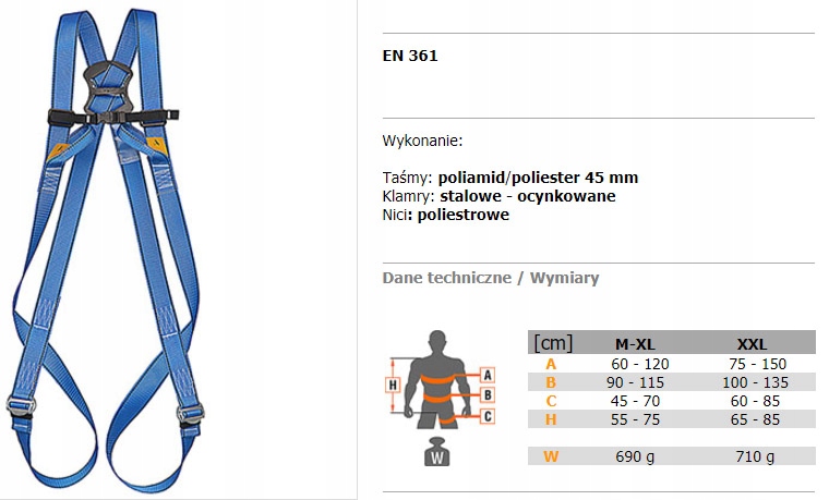 Szelki Linka Amortyzator Zestaw Basic 3 PROTEKT