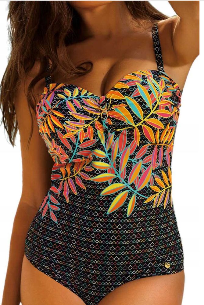 Strój kąpielowy damski jednoczęściowy zdobiony kobiecy Self R.46E