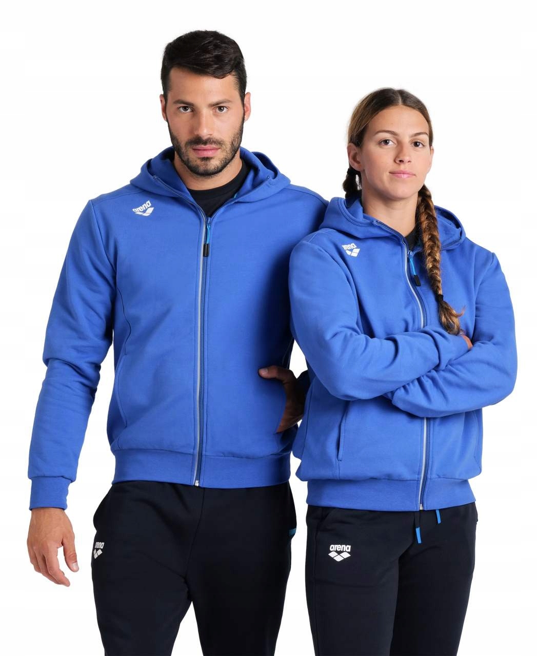 Bluza rozpinana z kapturem Arena Team Hooded Jacket Panel Royal R.XS