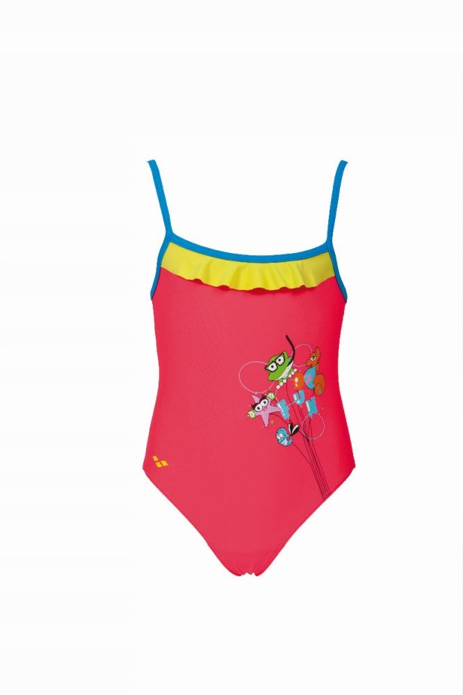 Strój kąpielowy dziewczęcy jednoczęściowy na basen plażę Arena Rouche 110