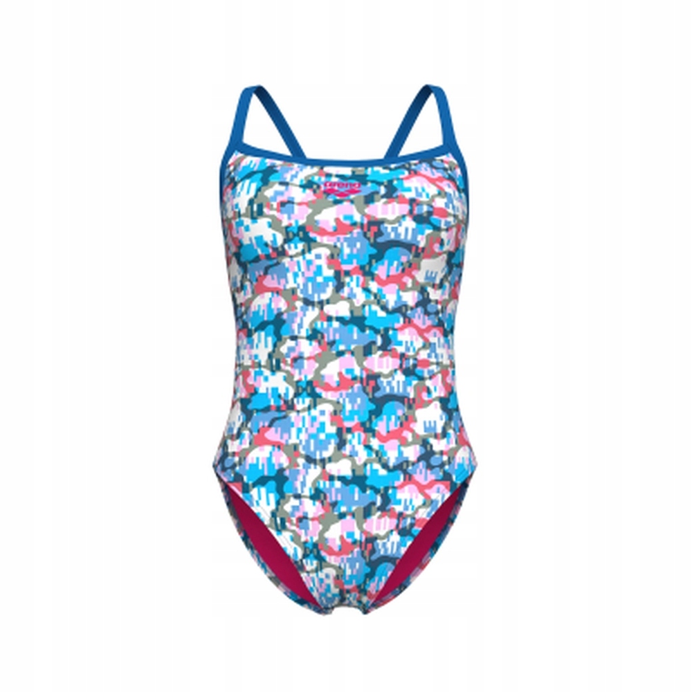 Strój kąpielowy damski jednoczęściowy kostium na basen Arena Viola Camo D36