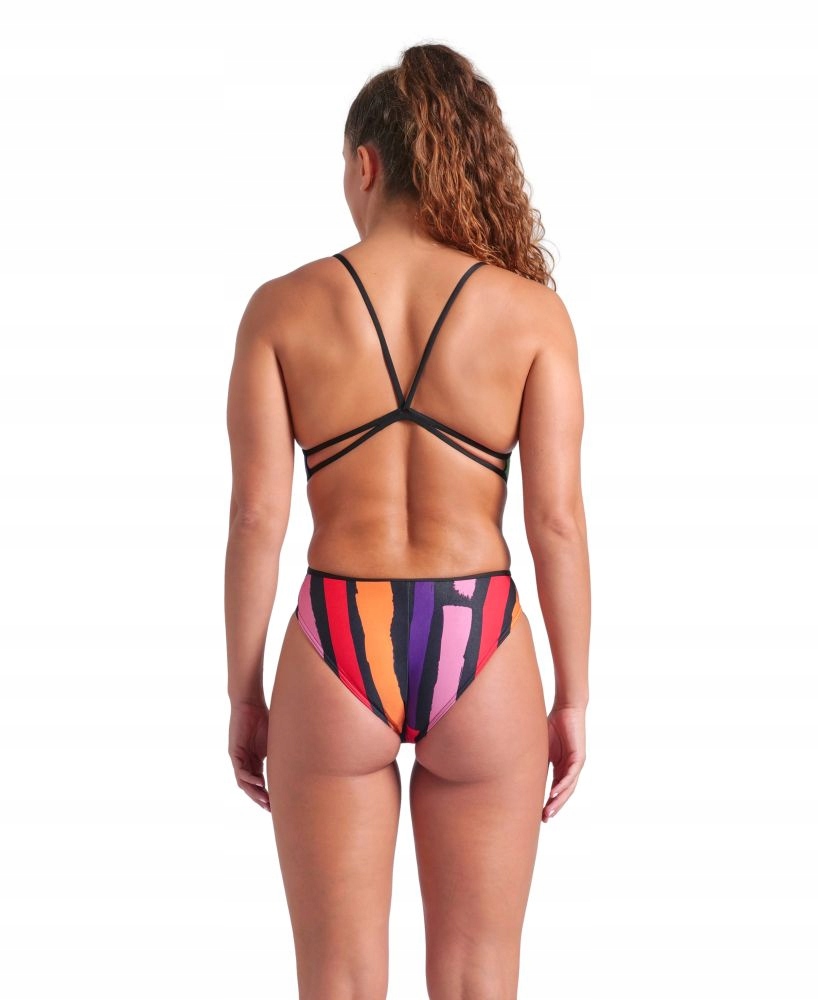 Damski strój kąpielowy na basen kostium jednoczęściowy Arena Stripe r.D40