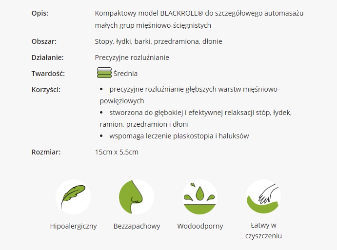 Mini roller wałek do masażu Backroll 15cm