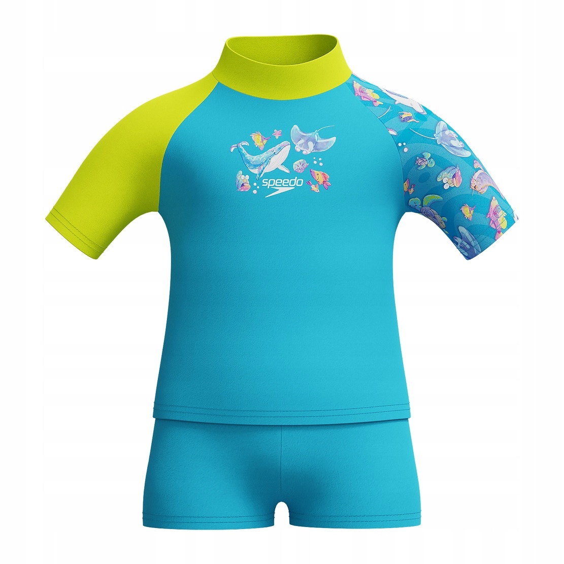 Strój kąpielowy dwuczęściowy dla chłopców Speedo Digital Rash Top Set 5lat