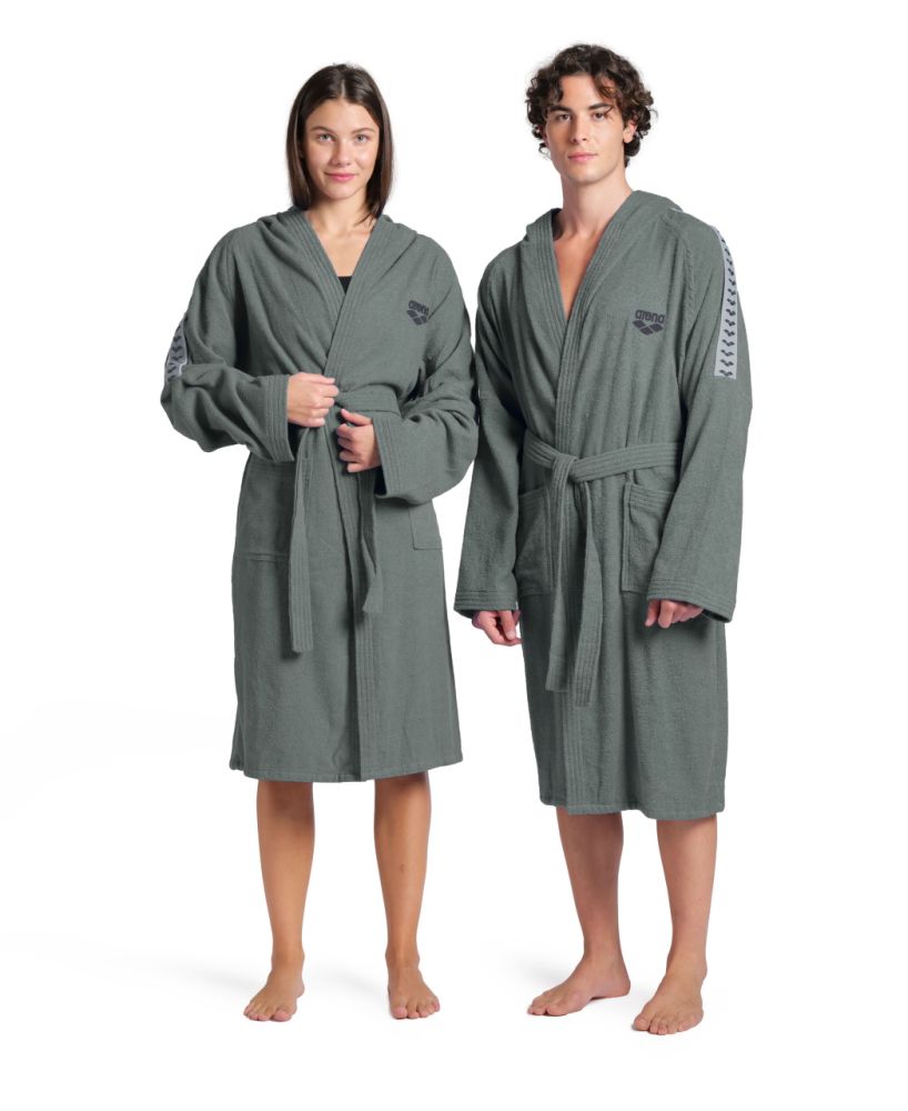 Szlafrok kąpielowy unisex na basen bawełniany kaptur Arena Team Stripe R XL