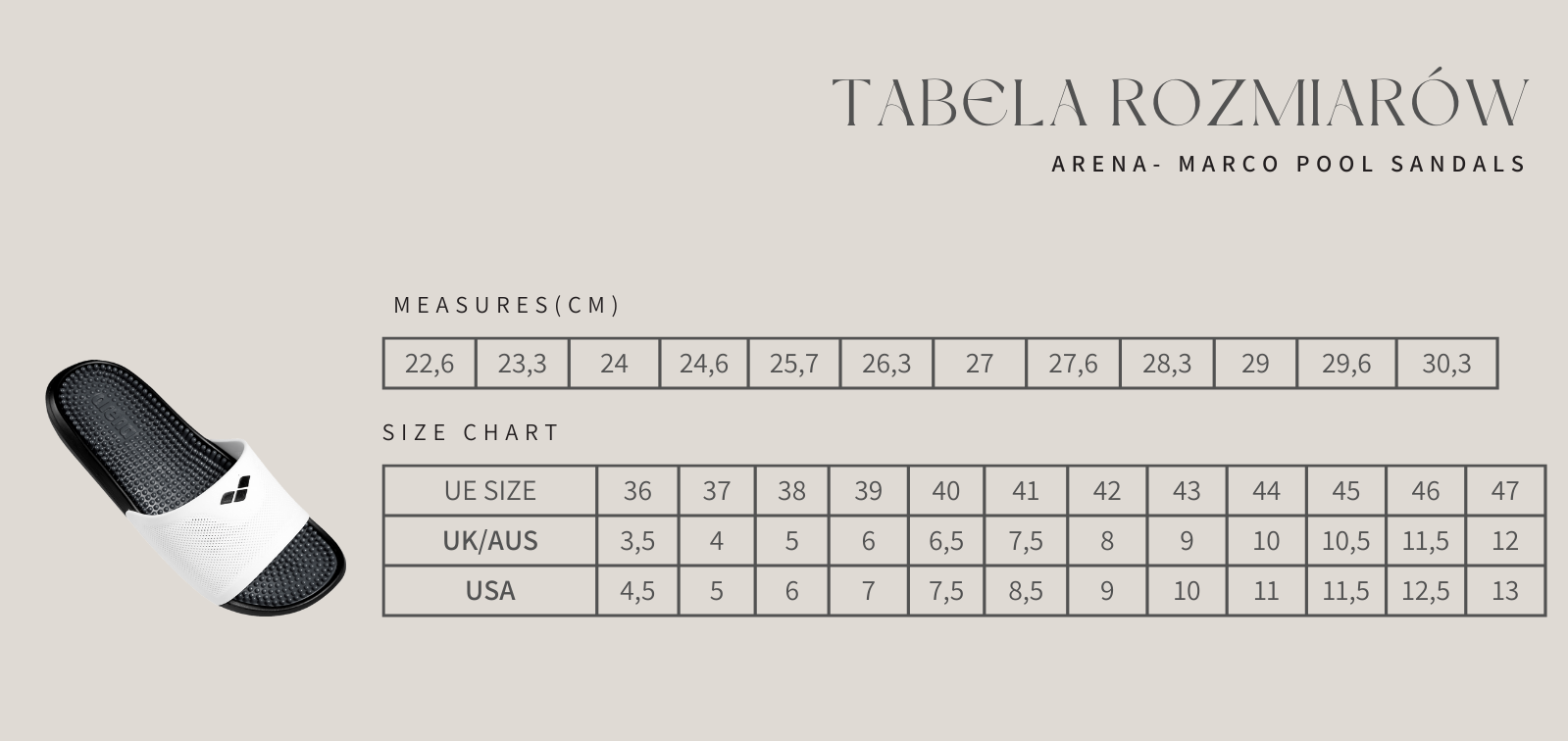 Klapki basenowe masujące stopę Arena Marco R.40