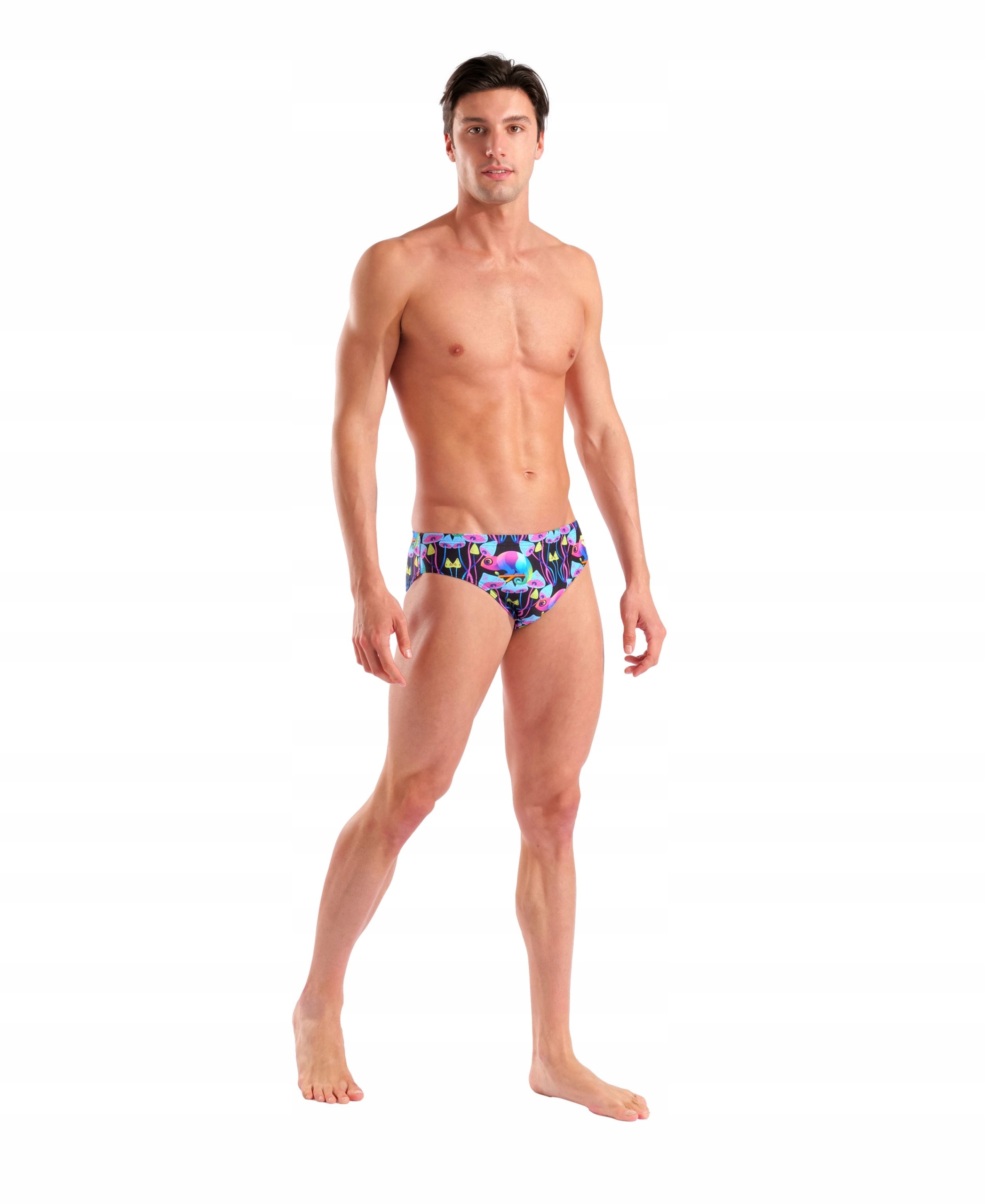 Kąpielówki slipy męskie na basen treningowe Arena Briefs Chameleons r.D4