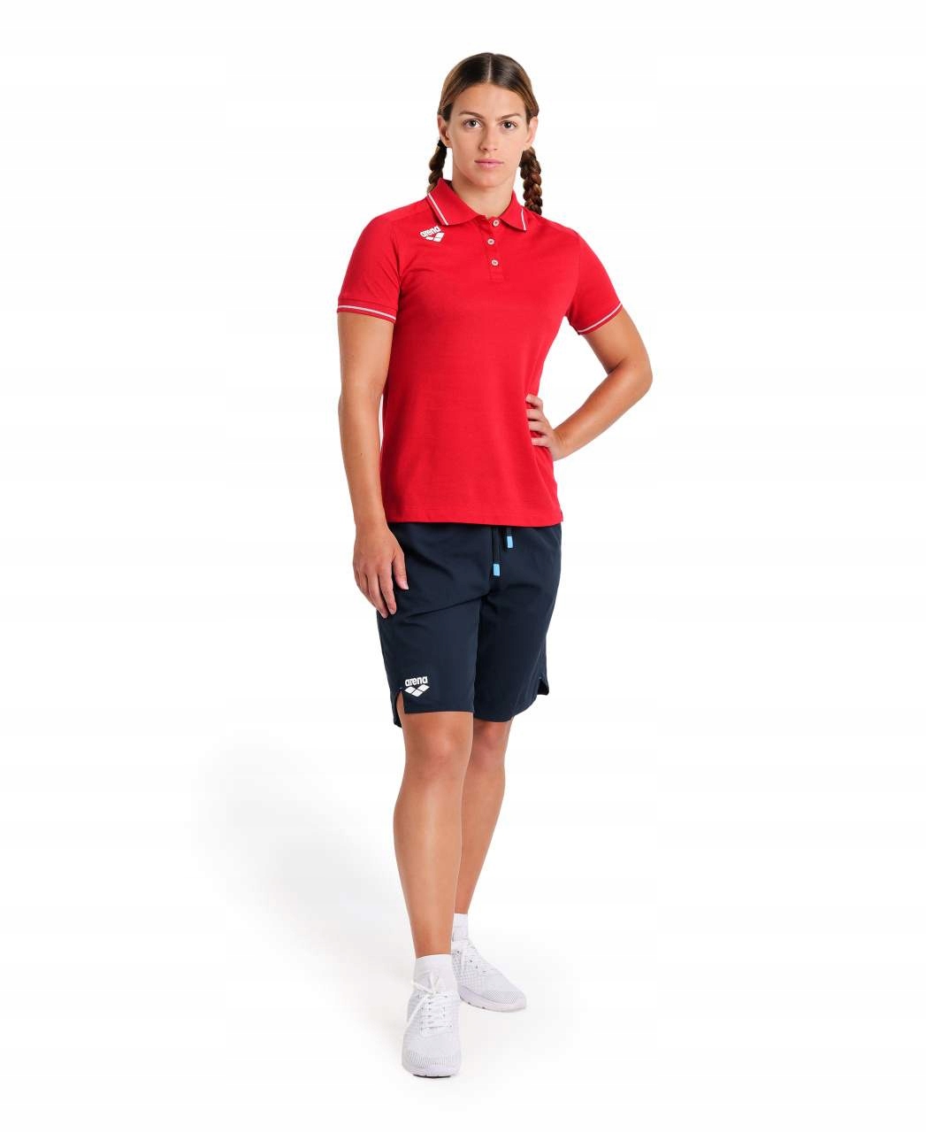 Koszulka polo T-Shirt damski bawełniany sportowy Arena Solid Red R.S
