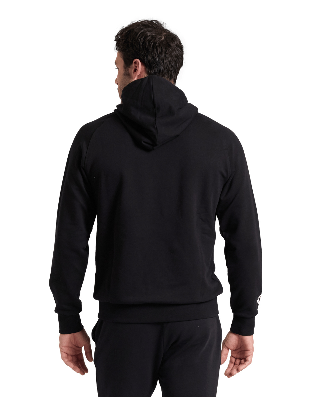 Bluza z kapturem męska damska kangurka ocieplana bawełniana Arena Black XXL