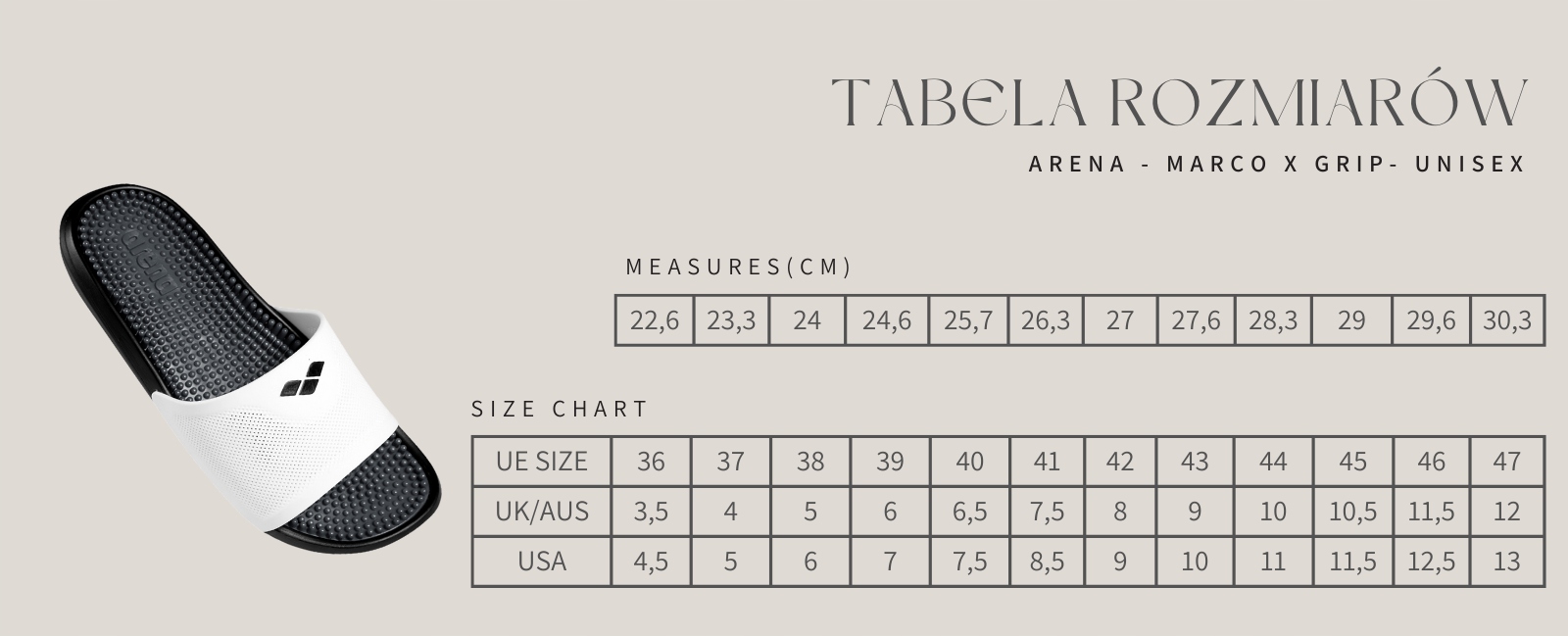 Klapki basenowe sportowe basen plażę trening unisex Arena Marco Active 37