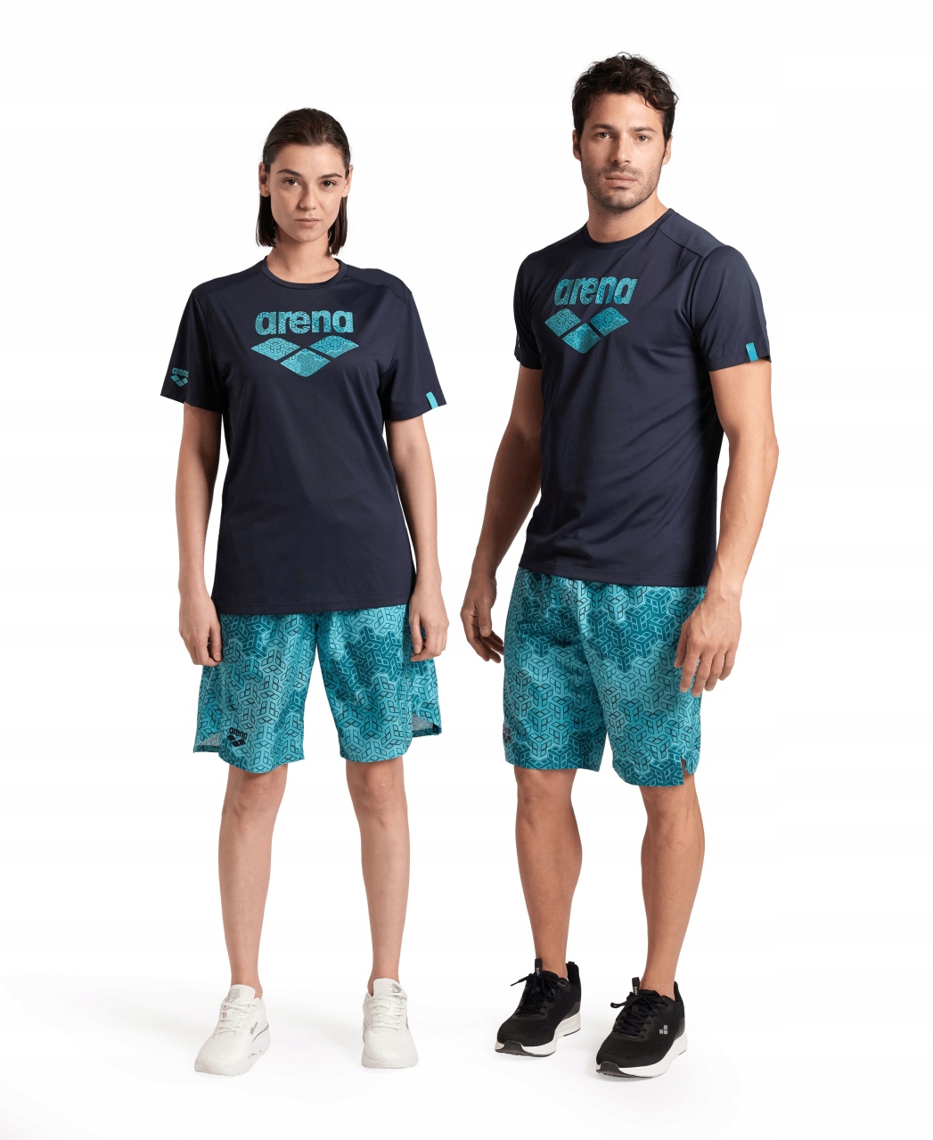 Koszulka T-shirt sportowy casual męski damski Arena Logo Navy R.S