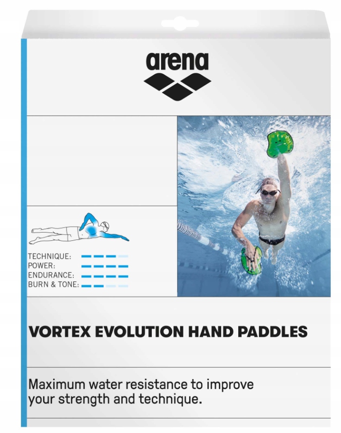 Wiosełka na dłonie pływackie basen pływanie Arena Vortex Revolution M