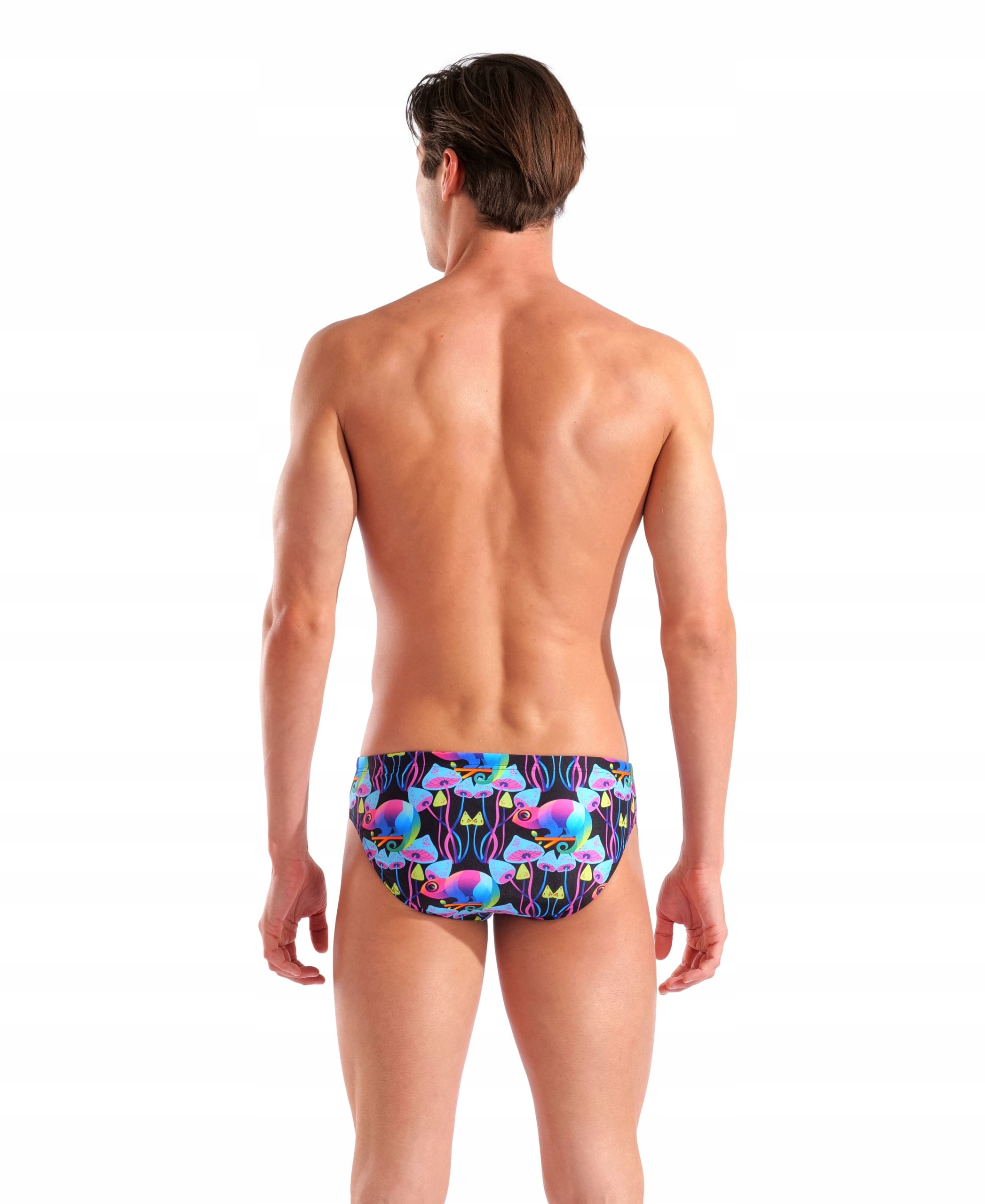 Kąpielówki slipy męskie na basen treningowe Arena Briefs Chameleons r.D4