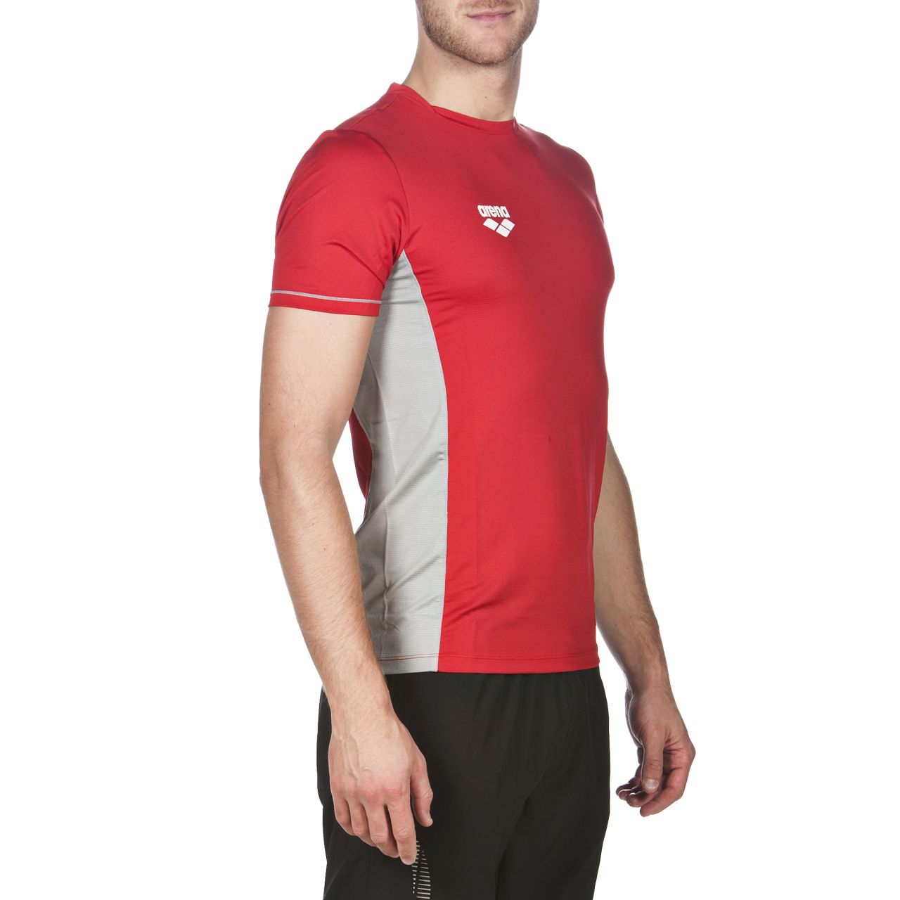 T-Shirt ARENA Team Nations Unisex - Maglia Sportiva Morbida Con Strisce E Bandiera - Uomo E Donna