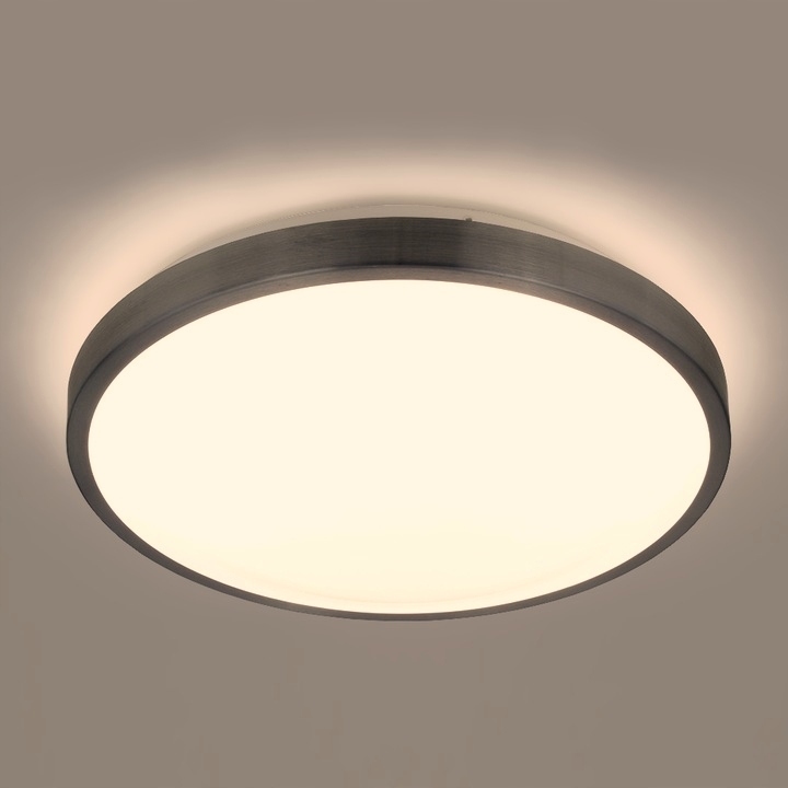 LAMPA DO ŁAZIENKI PLAFON PANEL NATYNKOWY DO LED 2xE27 IP44 SREBRNY OKRĄGŁY 2 06d1c345071c2e28c9ca764a357a0e6c