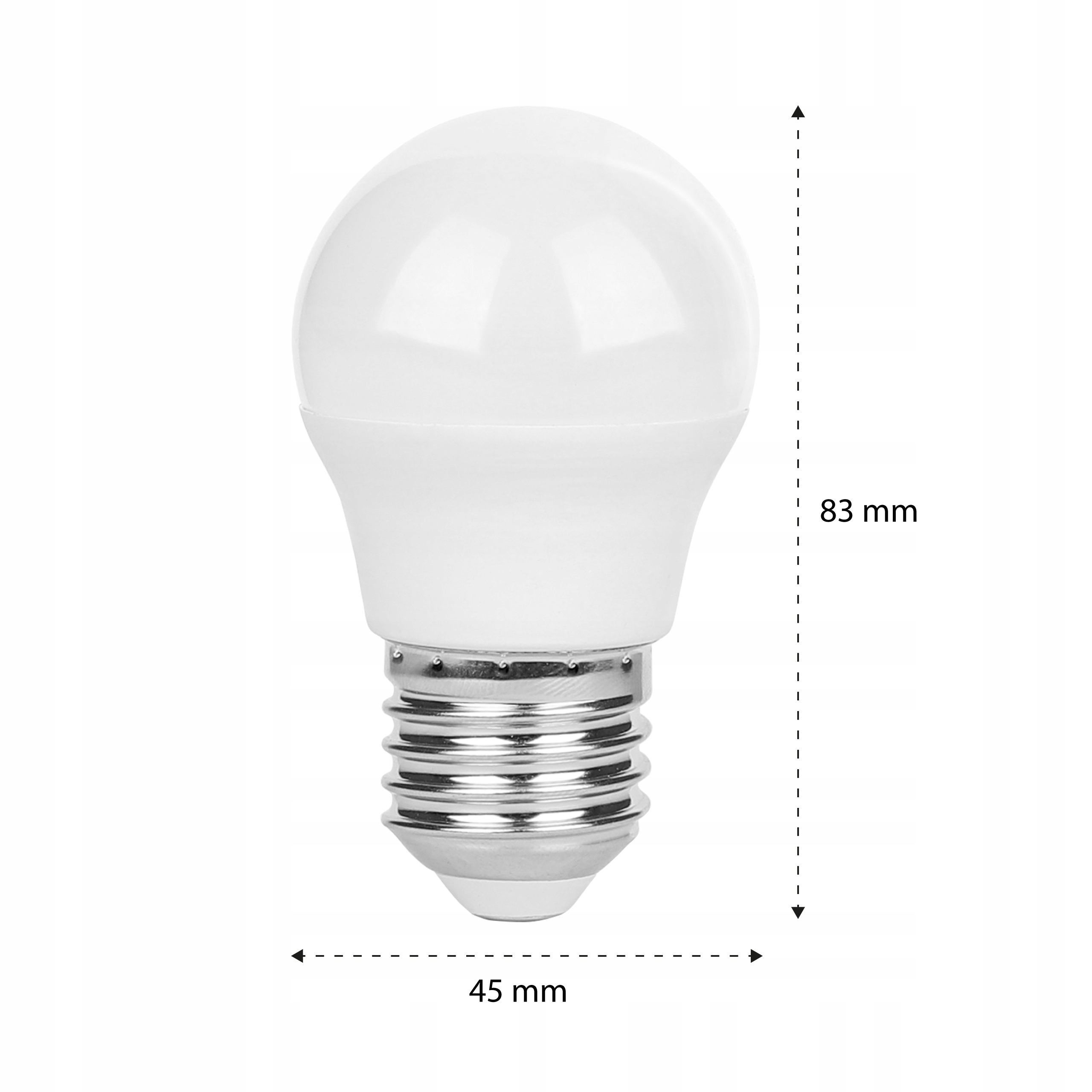 ŻARÓWKA LED E27 G45 8W BIAŁY CIEPŁY 2700K 4 0910ef585c2ff06eb919687665e82831