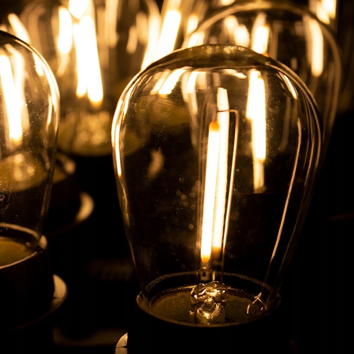 5 x ŻARÓWKA DO GIRLAND DEKORACYJNA S14 E27 KULKA FILAMENT 1W BIAŁA CIEPŁA 9 1aa8d447bfc9897024e70504cdf7d24a