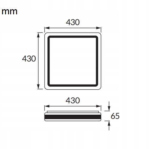 LAMPA DO ŁAZIENKI LED 48W DEKORACYJNY PLAFON ŁAZIENKOWY KWADRAT IP44 3 3735946de2610b107277f543783d6cfa