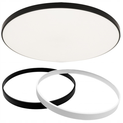 LAMPA LED PLAFON CZARNY BIAŁY PANEL NATYNKOWY Z WYMIENNĄ RAMKĄ 2 RINGI 18W 4 37ef9ec521dcfea1bf1ad3c4fa238563
