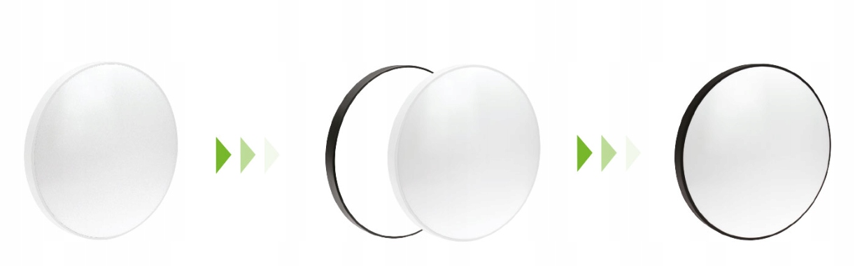 LAMPA LED PLAFON CZARNY BIAŁY PANEL NATYNKOWY Z WYMIENNĄ RAMKĄ 2 RINGI 32W 3 44f2dffef194b1b04b50ea097e74bc87