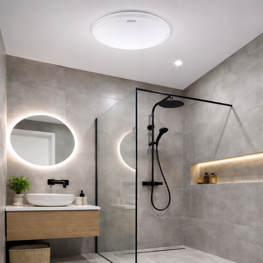 LAMPA PLAFON DO ŁAZIENKI LED ŁAZIENKOWY PLAFONIERA NATYNKOWA 24W IP44 2 54db371af71a6f57072117a85ef0a8a7