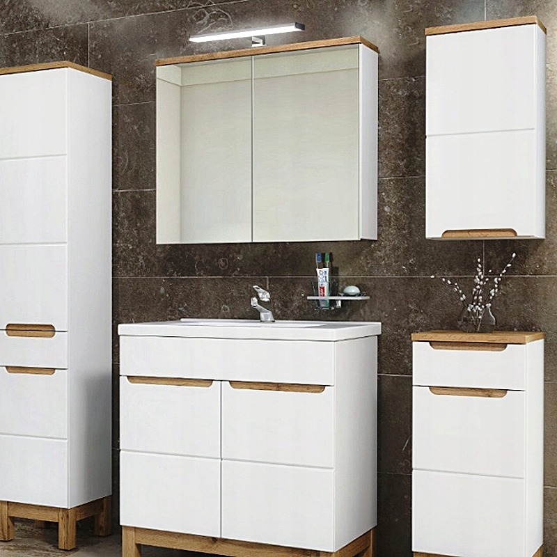 KINKIET ŁAZIENKOWY 2W1 LED 7W NAD LUSTRO NA SZAFKĘ 30CM CHROM IP44 230V 7 68a733bc2b358aacc6c871c6d084ec54