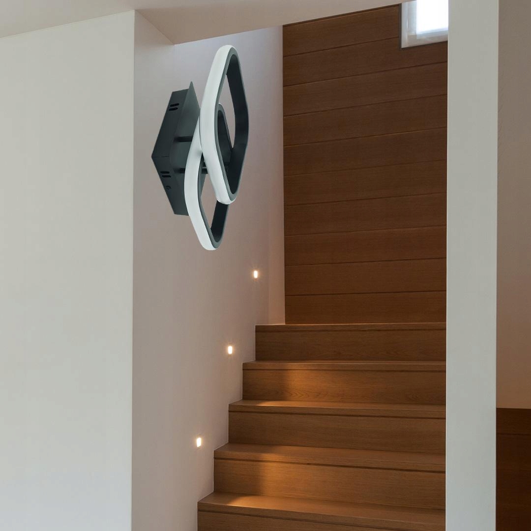 LAMPA SUFITOWA PLAFON ŻYRANDOL LED CZARNY 24W 12 6ce9b0ec25f5eedac40e375a48274045