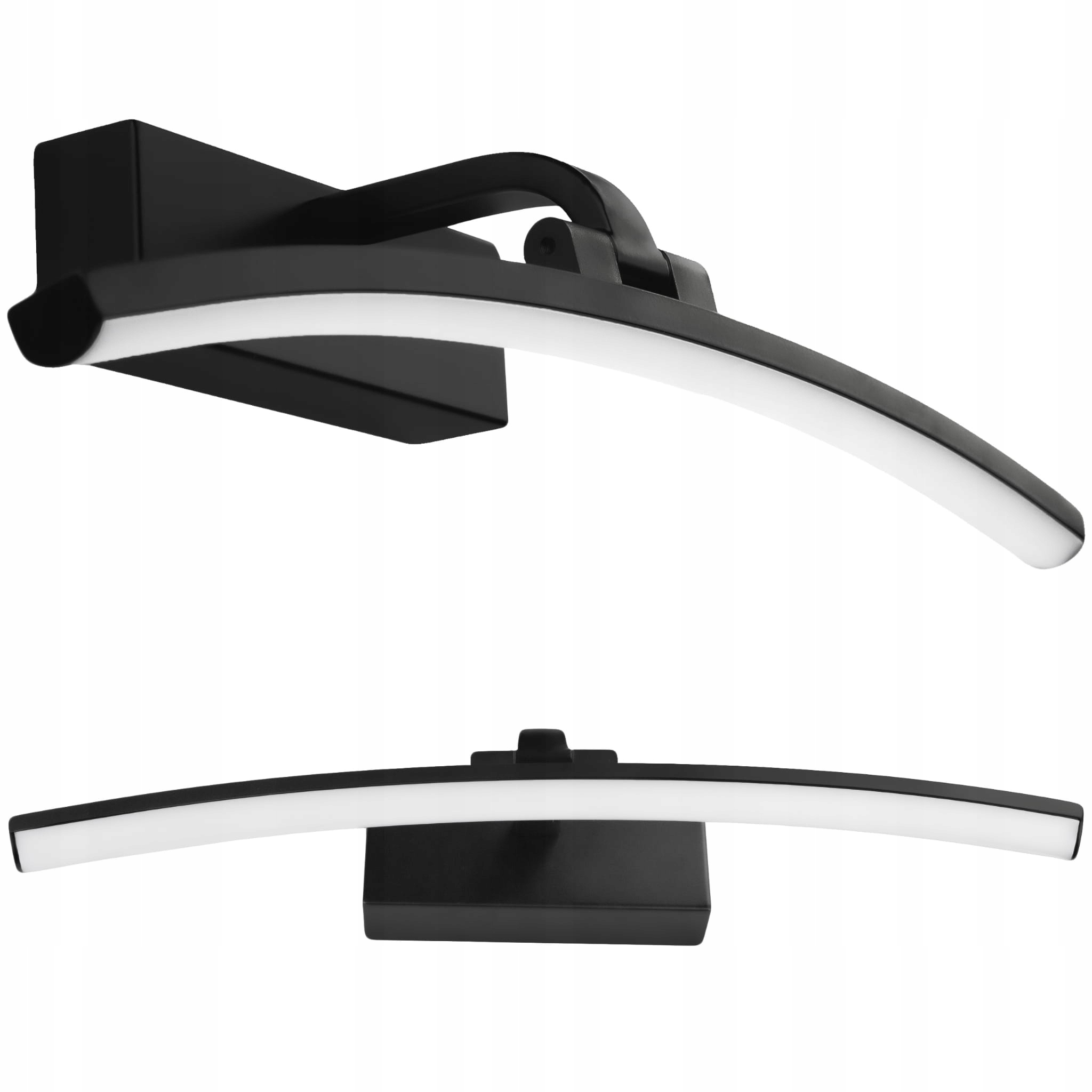 KINKIET ŁAZIENKOWY CZARNY LED 12W NAD LUSTRO OKRĄGLY WYGIĘTY 40cm NEUTRALNA 10 6e8b331131431d11a4b265fb2e19126a