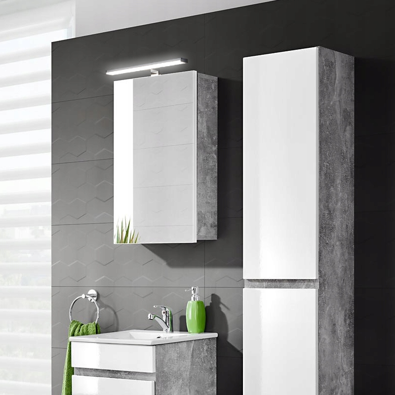 KINKIET ŁAZIENKOWY 2W1 LED 7W NAD LUSTRO NA SZAFKĘ 30CM CHROM IP44 230V 8 7076a8ce429e13d20634dca0c54dc68a