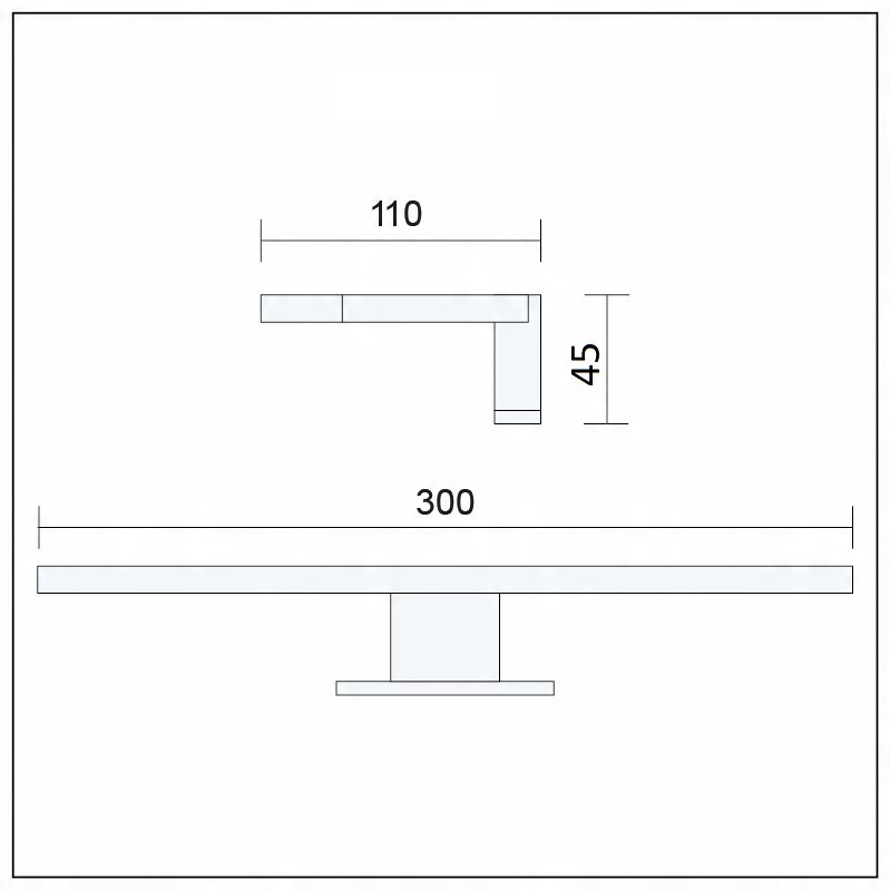KINKIET ŁAZIENKOWY 2W1 LED 7W NAD LUSTRO NA SZAFKĘ 30CM CHROM IP44 230V 4 7e12e9a4db59ead1cb46a3aecfda88e5