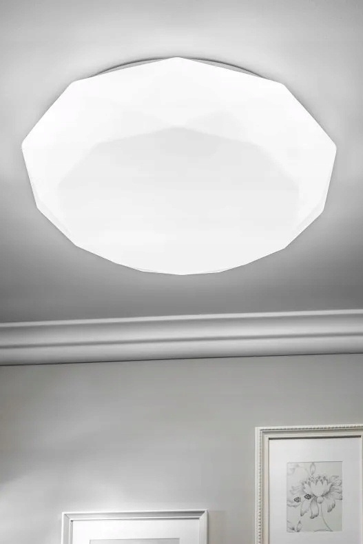 LAMPA PLAFON ŁAZIENKOWY SUFITOWY DUŻY LED 48W IP54 KSZTAŁT DIAMENT BIAŁY 8 80d2401599fc759c8a68ca570003890f